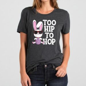 Maroutee Too Hip To Hop Bunny Sunglasses Easter Day T-Shirt