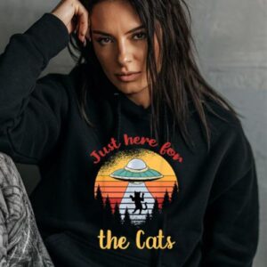 Maroutee UFO Space Cat Kitten Aliens Hoodie