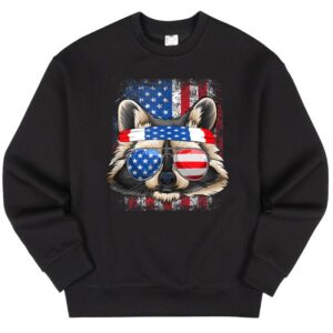 Maroutee USA Patriotic Raccoon Trash Panda Sweater