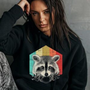 Maroutee Vintage Racoon Trash Panda Hoodie